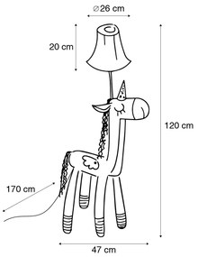 LED Candeeiro Infantil Unicórnio Rosa - Bonita Para crianças