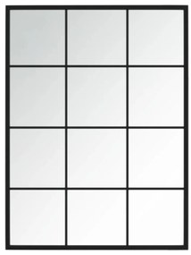 Espelhos de parede 2 pcs 80x60 cm metal preto