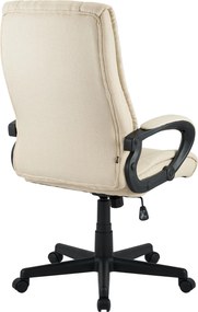 Cadeira de escritório XL Sparta de tecido Creme