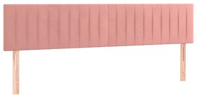 Cama com molas/colchão 160x200 cm veludo rosa