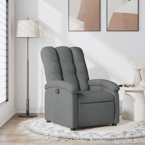 vidaXL Poltrona reclinável tecido cinzento-escuro