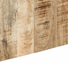 Cabeceira 120 cm madeira de mangueira áspera maciça