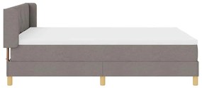 Cama Box Spring com Colchão Taupe - 140x200 cm, Tecido
