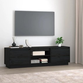 vidaXL Móvel de TV 140x35x40 cm madeira de pinho maciça preto