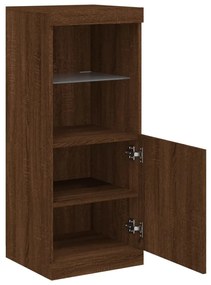 Aparador com luzes LED 41x37x100 cm carvalho castanho