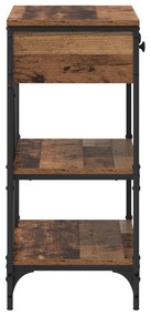 mesa de Console Madeira Velha 75x34.5x75 cm Madeira de Engenharia