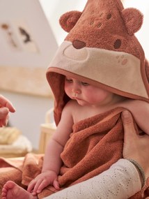 Capa de banho + luva, com algodão reciclado, OURIÇO ferrugem