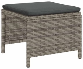 Conjunto de Sofás para Exterior Cinza e cinza escuro