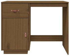 Secretária 95x50x75 cm pinho maciço castanho-mel