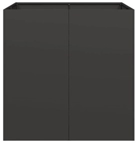 Vaso floreira 80x80x80 cm aço preto