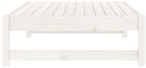 Apoio de pés para jardim 120x80 cm pinho maciço branco