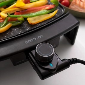Grelhador eléctrico Tasty&Grill 3000 RockWater MixGrill, Placa elétrica de alta potência com revestimento antiaderente de 2600 W