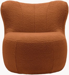 Poltrona estofada freistil173, castanho-alaranjado