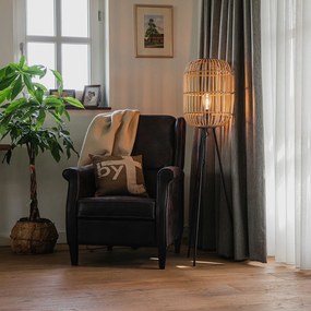 Candeeiro de pé rústico em vime - Manila