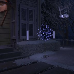 51264 vidaXL Árvore de Natal 120 luzes LED flor cerejeira luz azul 150 cm