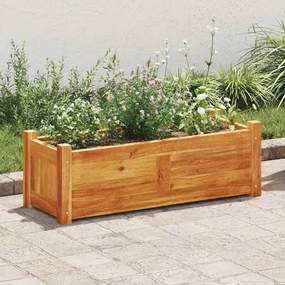 Canteiro elevado de jardim 76x27,6x25 cm madeira de acácia