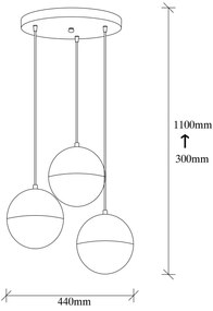 Candeeiro de Teto Bastos – Branco Vintage – 44 x 44 cm
