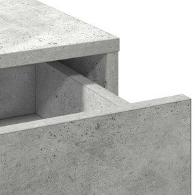 Mesa de Maquiagem vidaXL com Luzes LED Cinza Concreto 78,5x41x135 cm