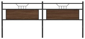 Cabeceira de cama 193cm derivados madeira/aço carvalho castanho