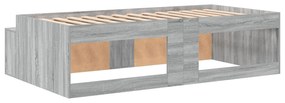 Cama de Armazenamento Cinza Sonoma 80x200 cm