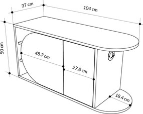 Sapateira Prag – Branco – 60 cm x 111 cm x 35 cm