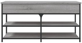 Banco sapateira 100x42,5x50cm derivados madeira cinzento sonoma
