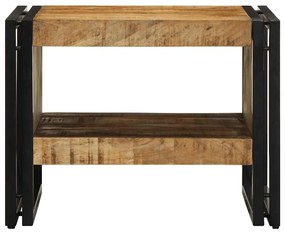 Mesa de centro 50x50x38 cm madeira de mangueira áspera maciça