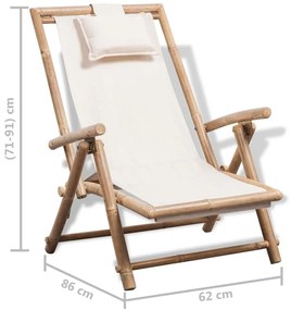 Espreguiçadeira de exterior bambu