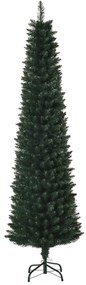 HOMCOM Árvore de Natal Artificial Altura 180cm com 380 Ramos de Folhas de PVC Ignífugos Base Dobrável Ø56x180cm Verde | Aosom Portugal