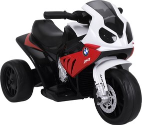 Mota Elétrica BMW para Crianças entre 18-36 Meses 6V com Faróis Música e Velocidade Máx. de 2,5 km/h 66x37x44 cm Vermelho