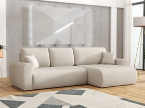 Sofá de canto Calexico 101, Cama com arrumação, 250x142x87cm, 91 kg, Pernas: Plástico
