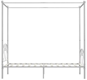Estrutura de cama com dossel metal 120x200 cm branco
