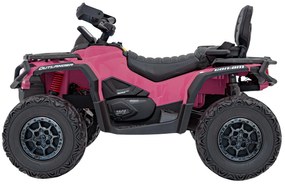 Moto 4 elétrica para Crianças 24 V 4x4 Can Am Outlander ATV, RodasEspuma EVA, Assento couro ecológico Rosa