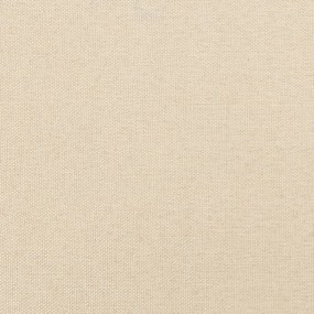 Cabeceira de cama c/ abas tecido 183x23x118/128 cm creme