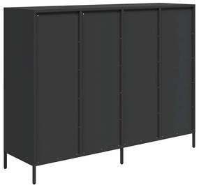 Aparador 135x39x103,5 cm aço laminado a frio preto