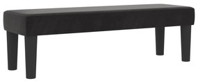 Cama Box Spring com Colchão e Banco Preto 120x200 cm Veludo