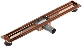 Mexen Flat corpo para drenagem linear 80 cm, ouro rosa - 1615080