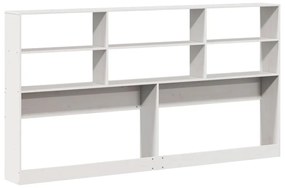 Cabeceira com arrumação 200 cm madeira de pinho maciça branco