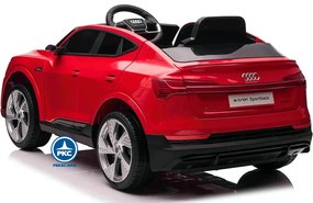 Carro eletrico crianças Audi E-TRON Quattro Sportback Ecrã MP4 12V 2.4G Vermelho