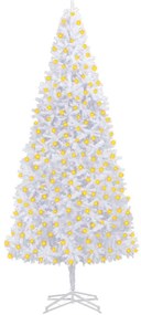 vidaXL Árvore de Natal artificial pré-iluminada 400 cm branco