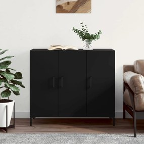 vidaXL Aparador 90x34x80 cm derivados de madeira preto