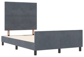 Cama vidaXL Cinza Escuro 120x200 cm Veludo