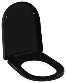 vidaXL Tampo de sanita fecho suave com design remoção rápida preto