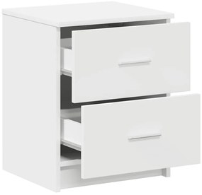 Mesas de cabeceira 2 pcs com 2 gavetas 40x36x50 cm branco