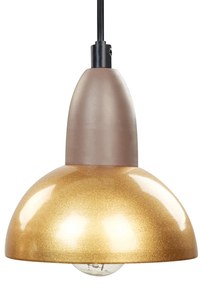 Candeeiro suspenso para 3 lâmpadas em metal bronze CASTALY Beliani