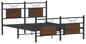 Estrutura cama s/ colchão derivados madeira carvalho castanho