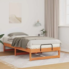 vidaXL Estrutura de Cama com Alças Castanho 90 x 200 cm