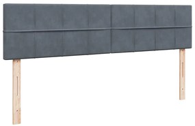 moldura de cama otomana vidaXL com colchão cinza escuro veludo