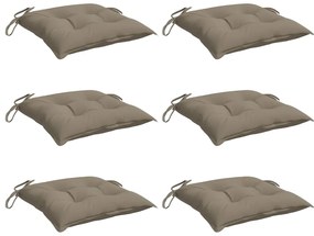 Almofadões móveis paletes 6 pcs tecido oxford cinza-acastanhado