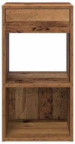 Mesa de cabeceira com gaveta 35x34x66,5 cm madeira velha